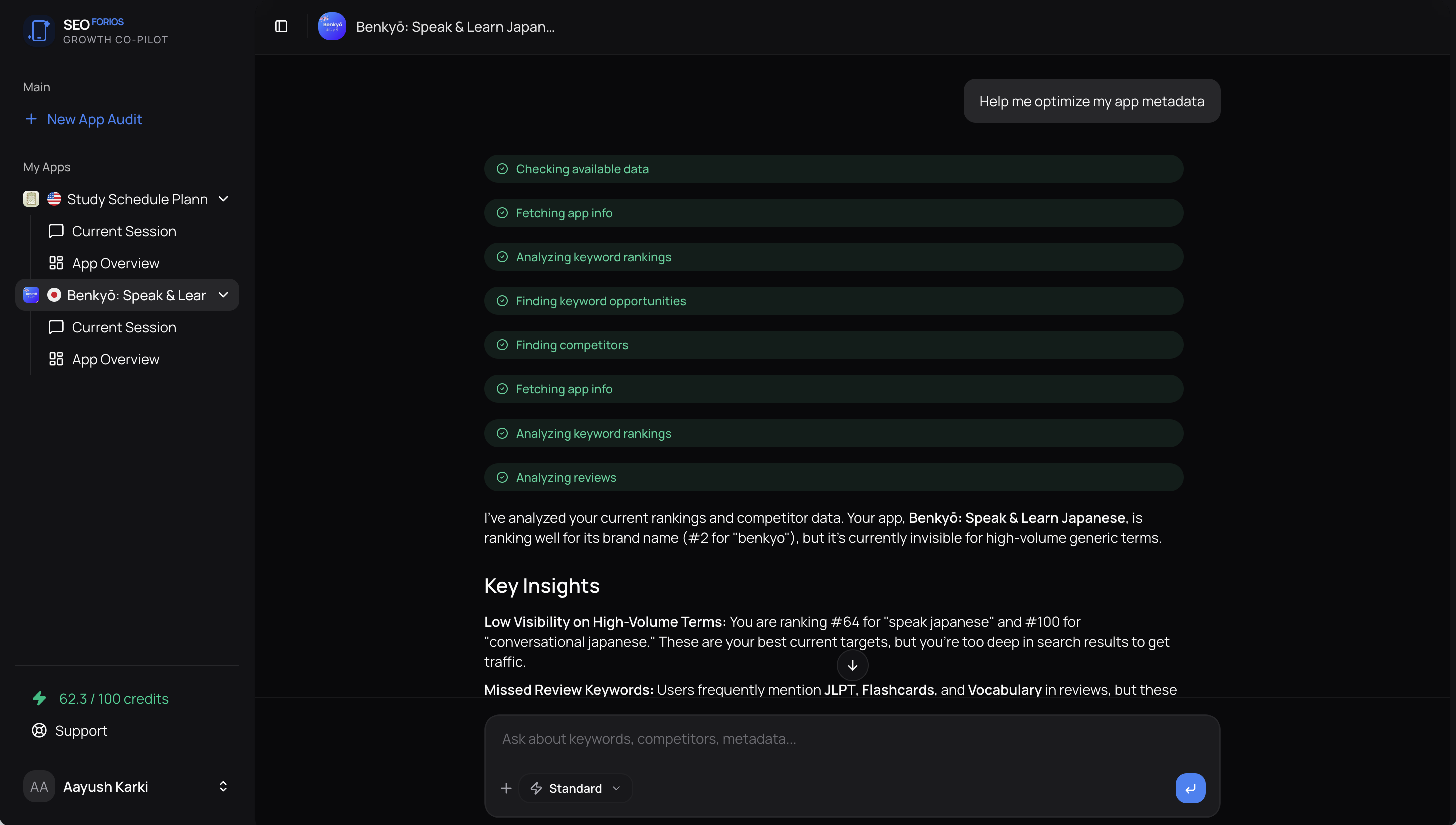NailSEO AI agent analyzing a website