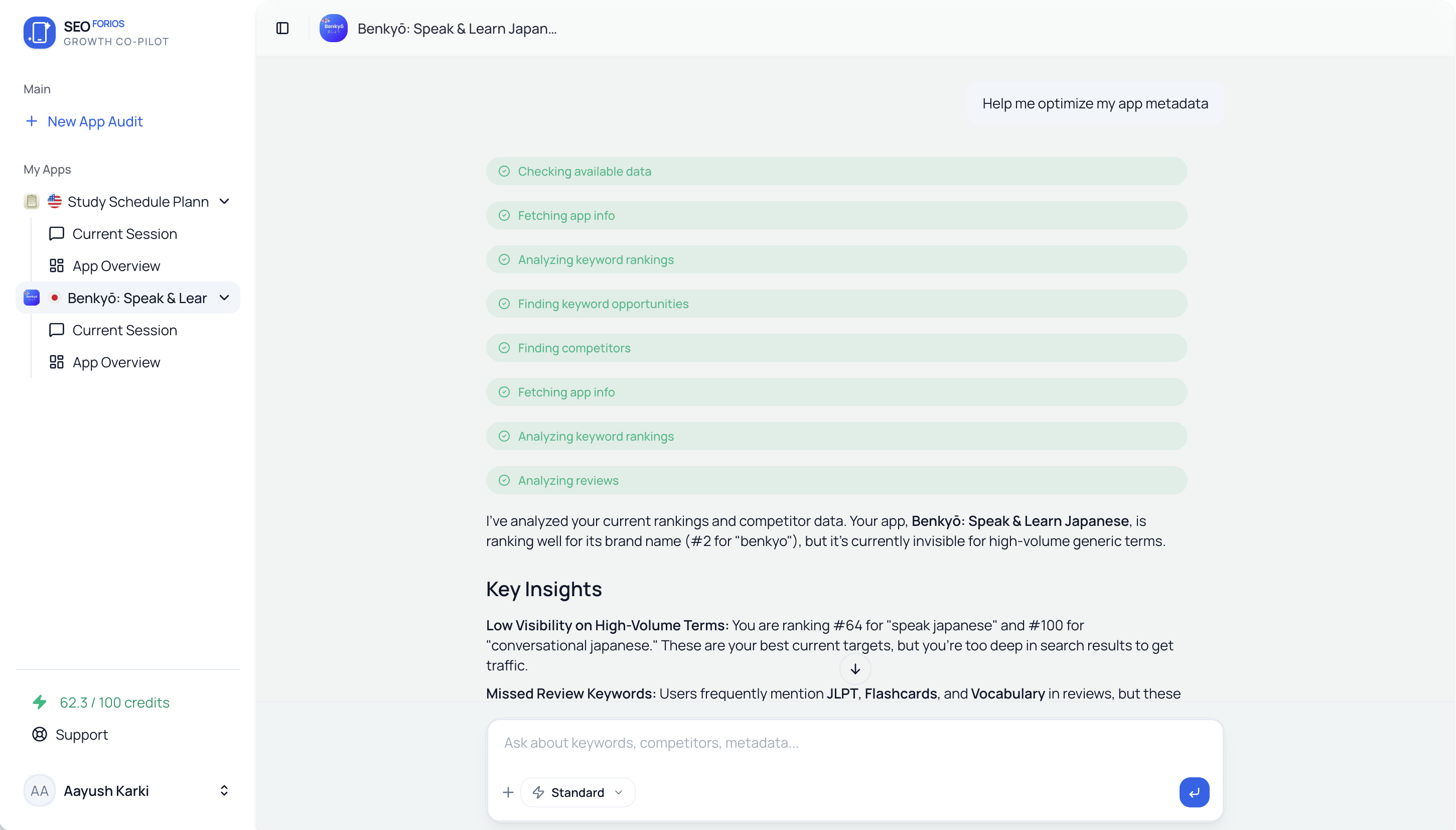 NailSEO AI agent analyzing a website